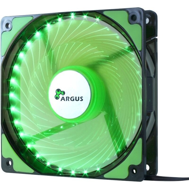 Ventilator Inter-Tech L-12025, 120mm, Green LED Fan, 1200 RPM